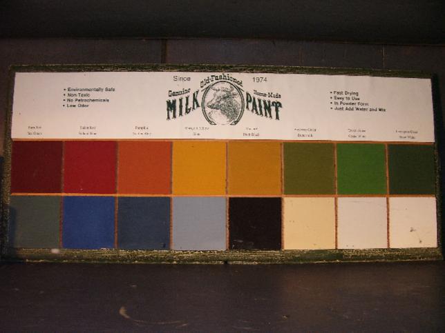 Old Fashioned Milk Paint Color Chart